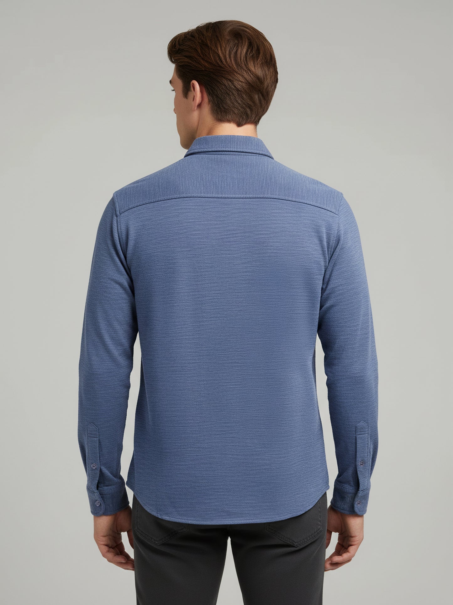 Celio* Men Blue Solid Regular Fit Cotton Shirts