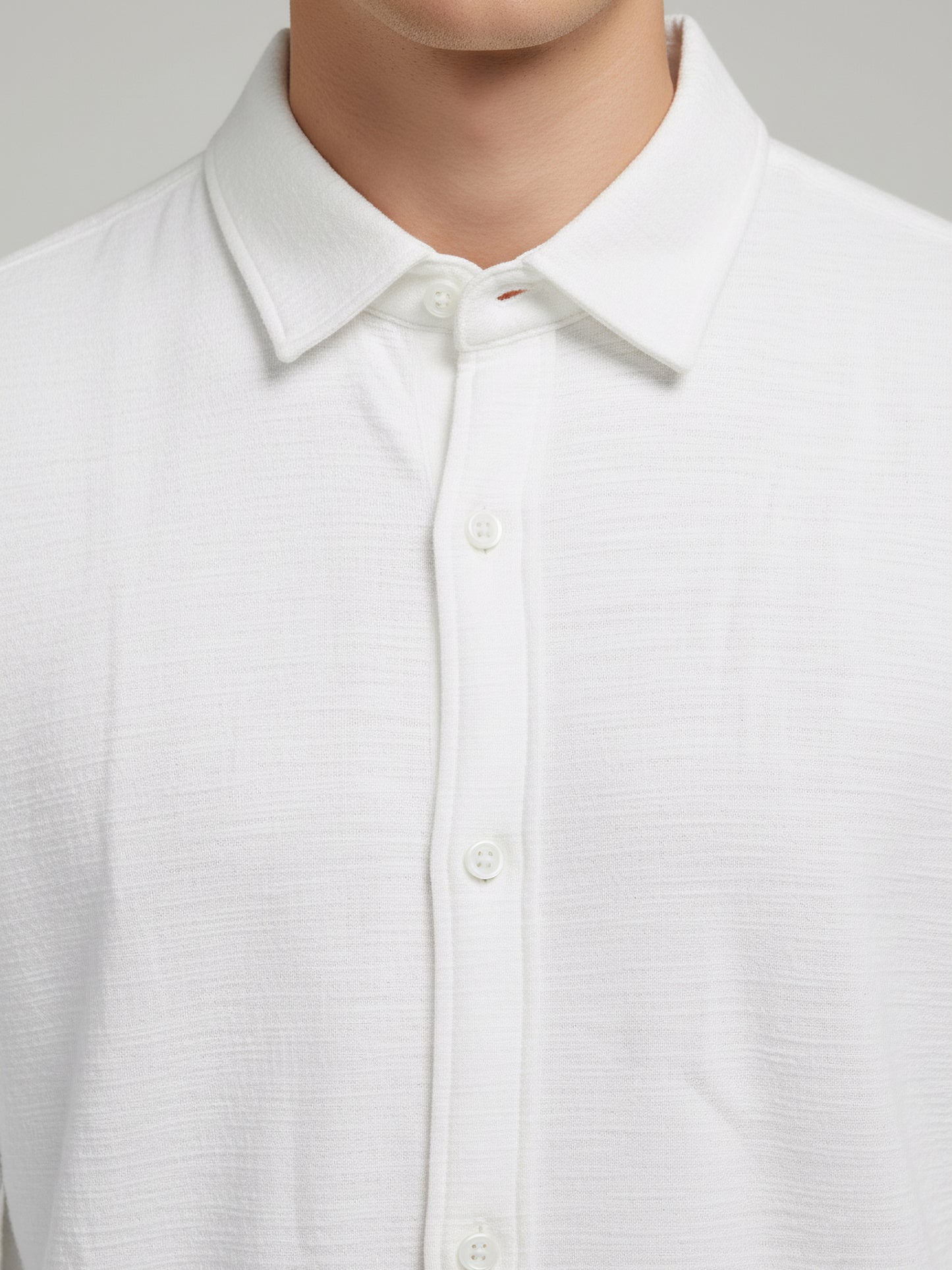 Celio* Men White Solid Regular Fit Cotton Shirts
