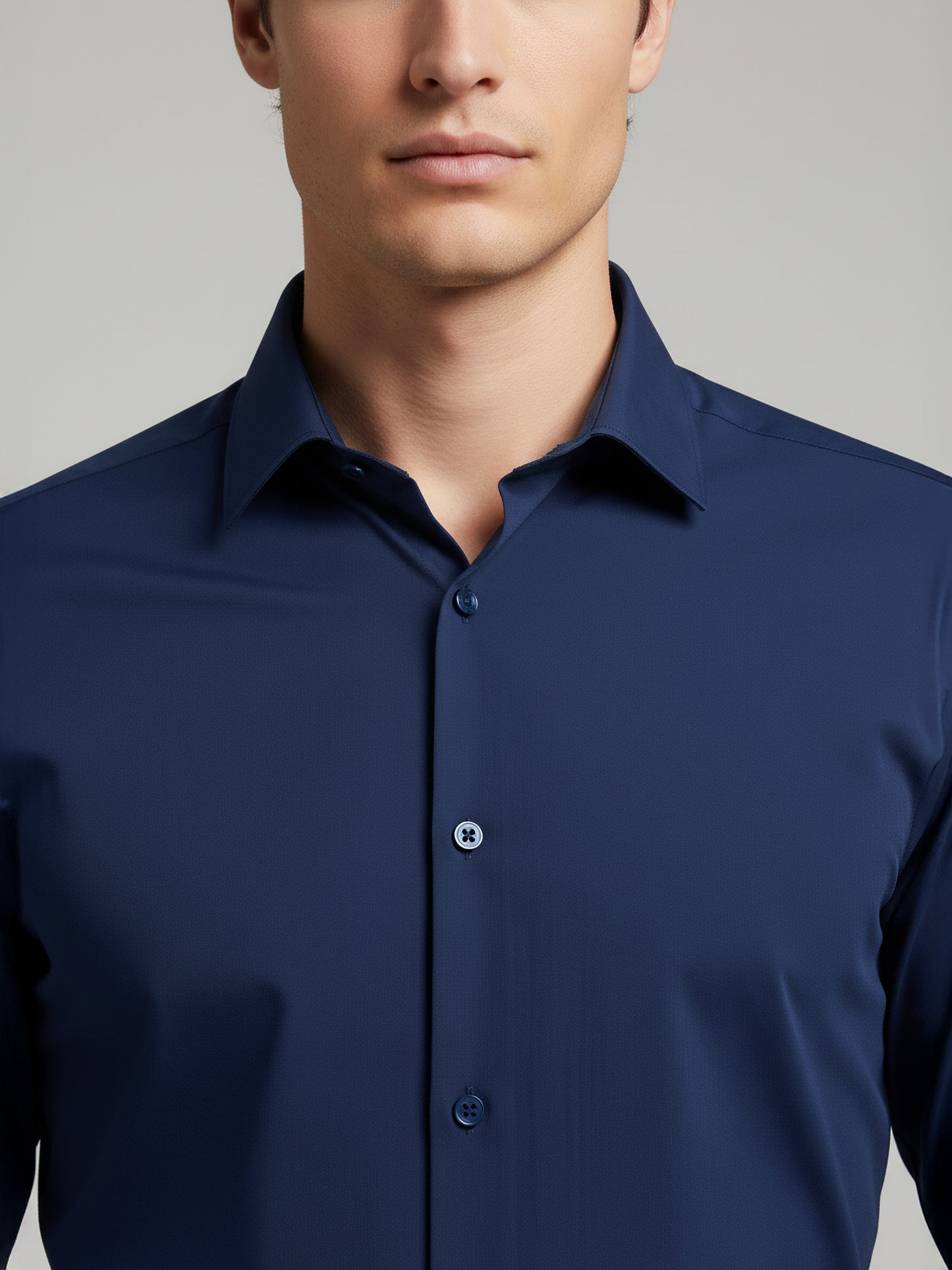 Celio* Men Blue Solid Regular Fit Nylon Shirts