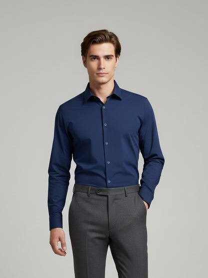 Celio* Men Blue Solid Regular Fit Nylon Shirts