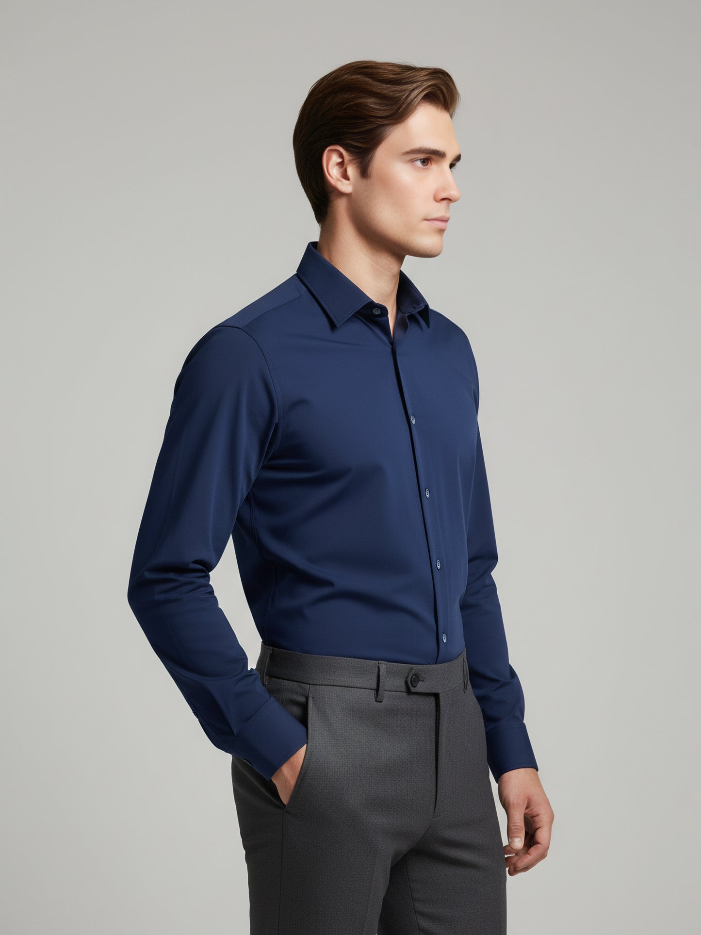 Celio* Men Blue Solid Regular Fit Nylon Shirts