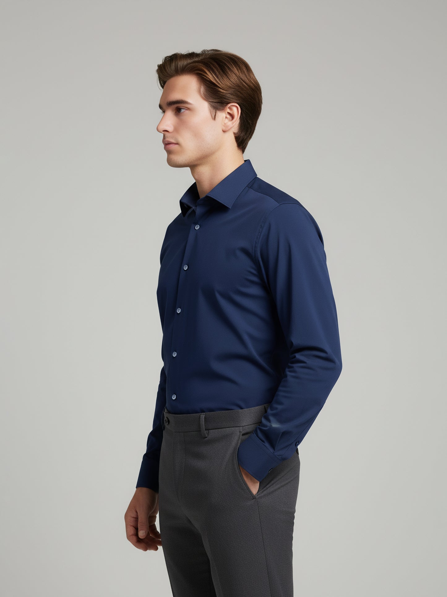Celio* Men Blue Solid Regular Fit Nylon Shirts
