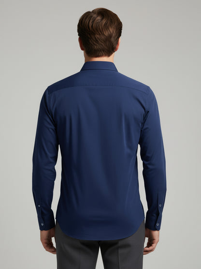 Celio* Men Blue Solid Regular Fit Nylon Shirts
