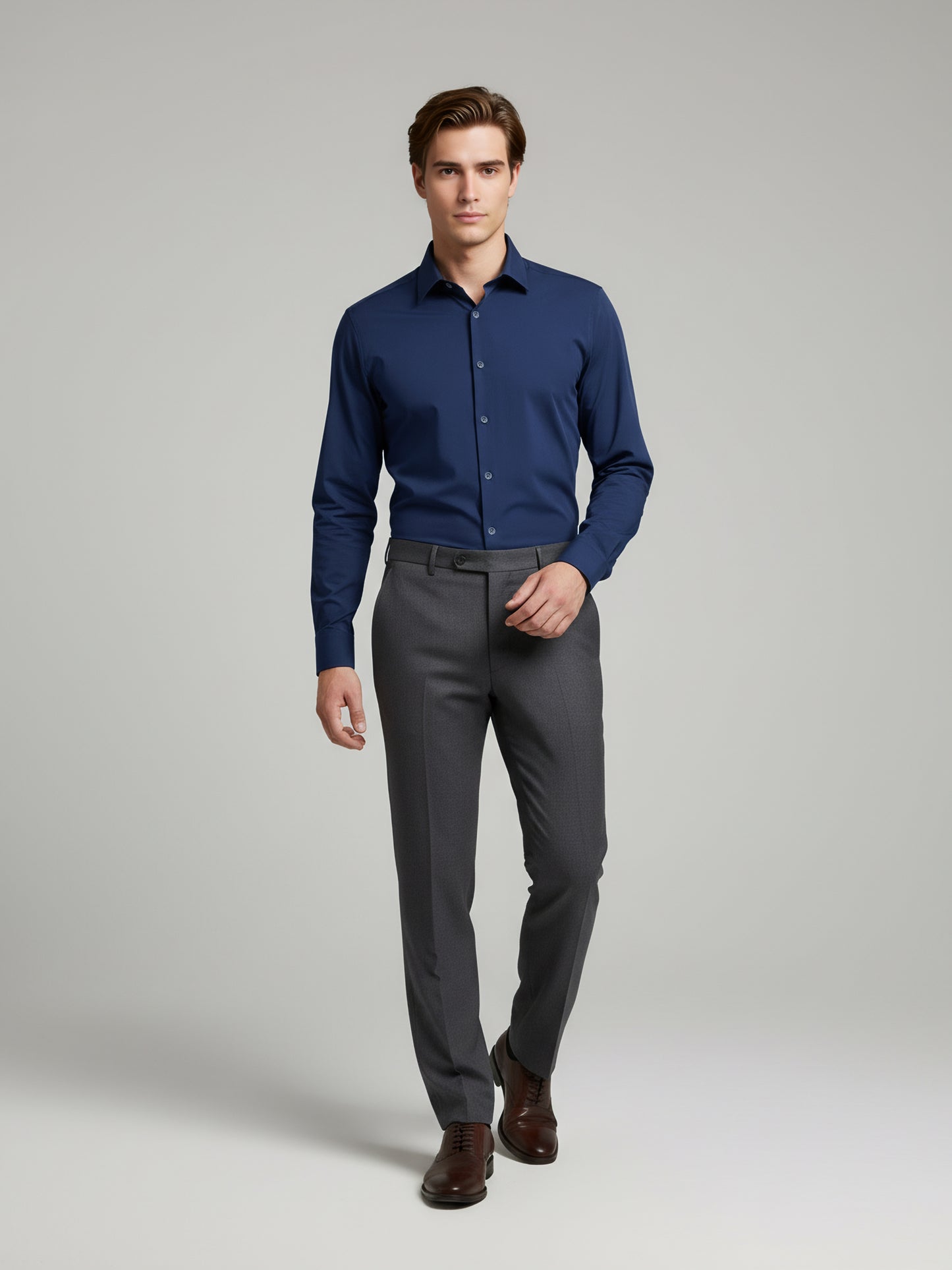 Celio* Men Blue Solid Regular Fit Nylon Shirts