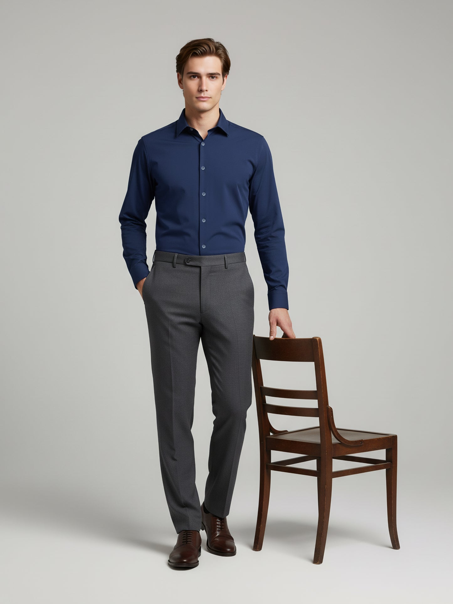 Celio* Men Blue Solid Regular Fit Nylon Shirts