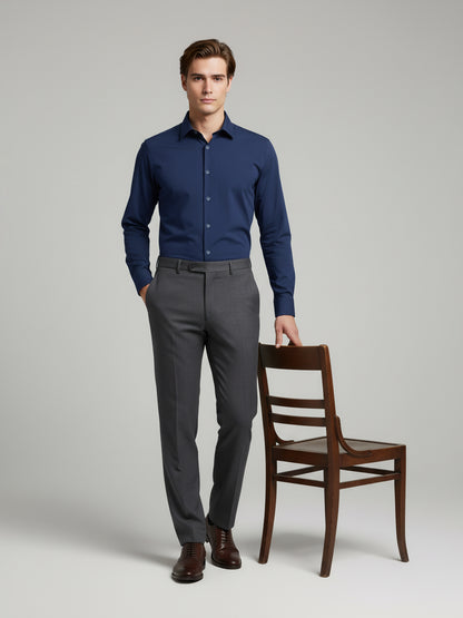 Celio* Men Blue Solid Regular Fit Nylon Shirts