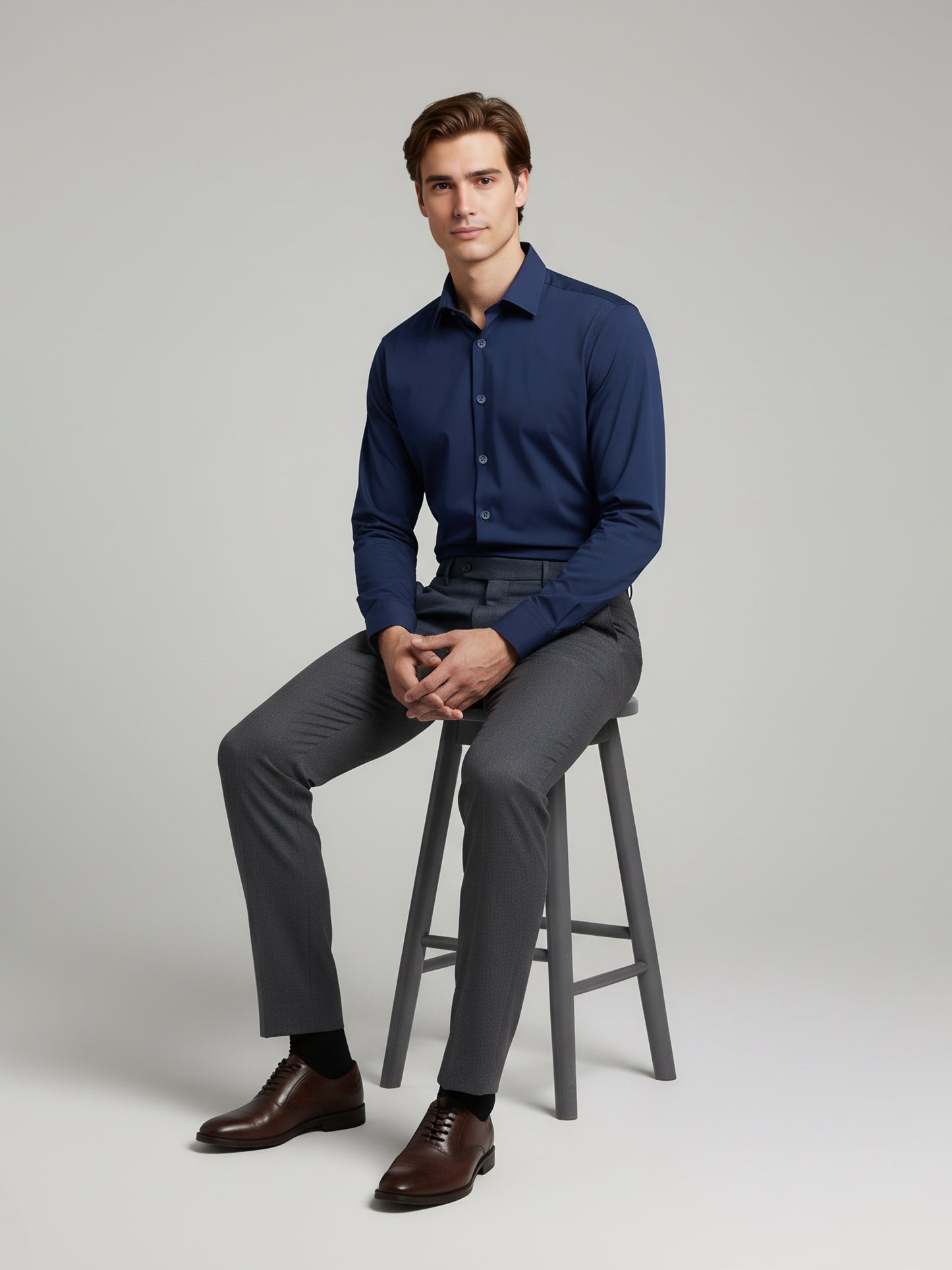 Celio* Men Blue Solid Regular Fit Nylon Shirts