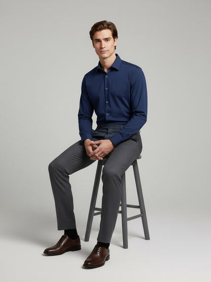 Celio* Men Blue Solid Regular Fit Nylon Shirts