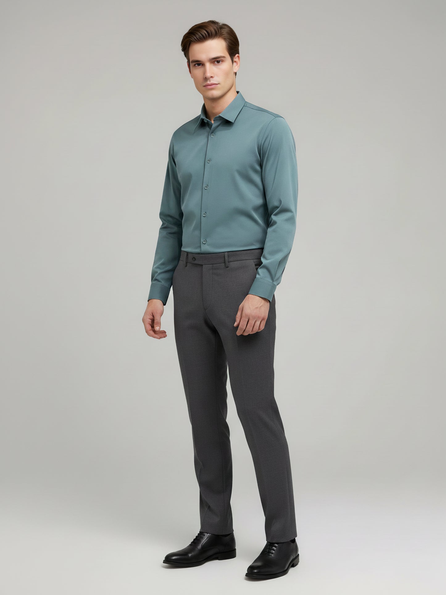 Celio* Men Green Solid Regular Fit Nylon Shirts