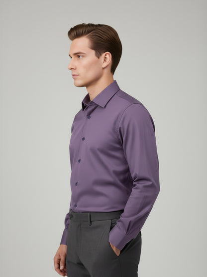 Celio* Men Purple Solid Regular Fit Nylon Shirts