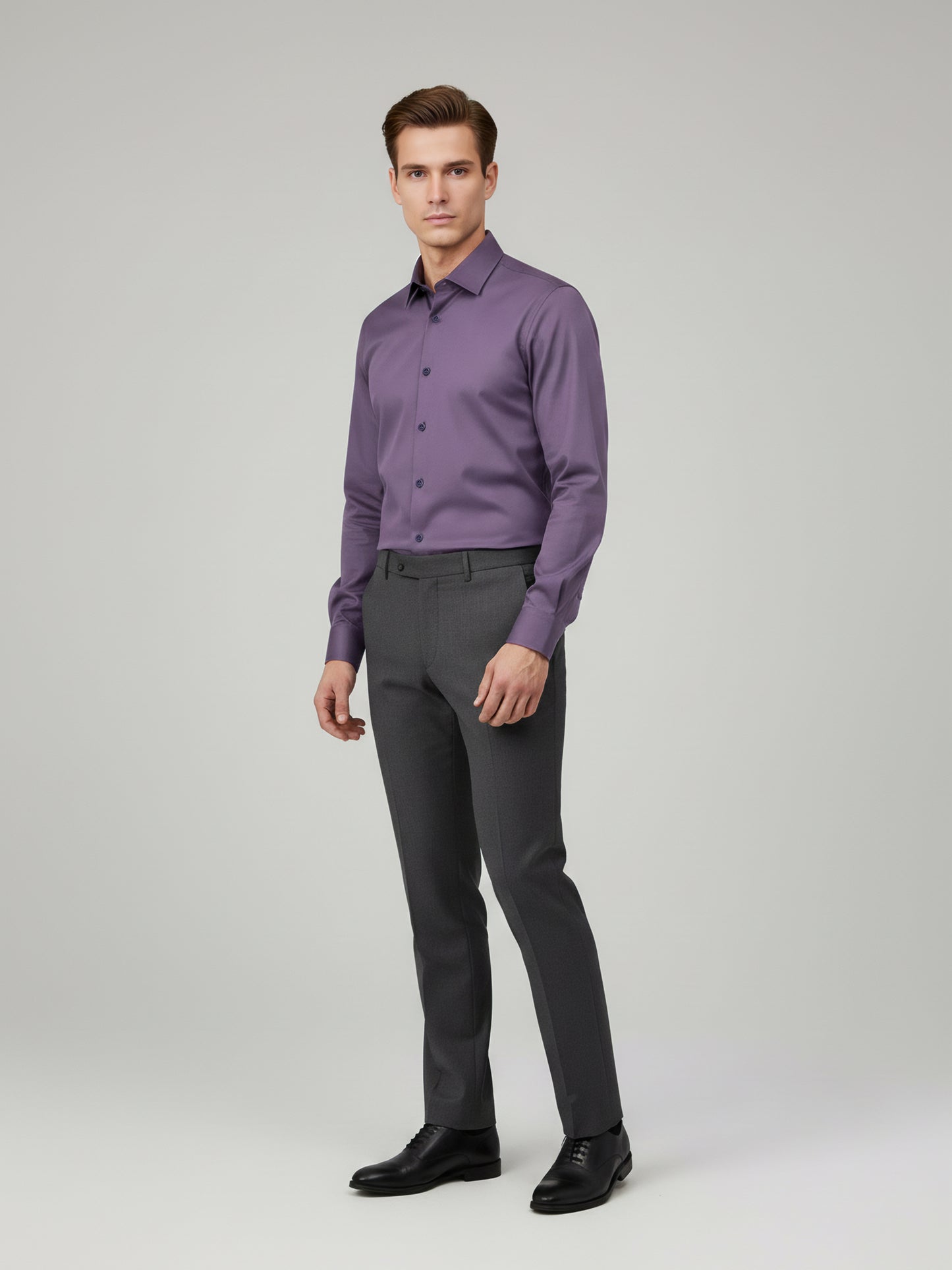 Celio* Men Purple Solid Regular Fit Nylon Shirts