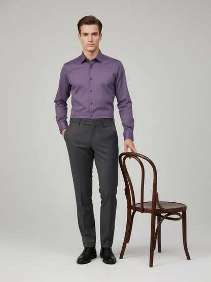Celio* Men Purple Solid Regular Fit Nylon Shirts