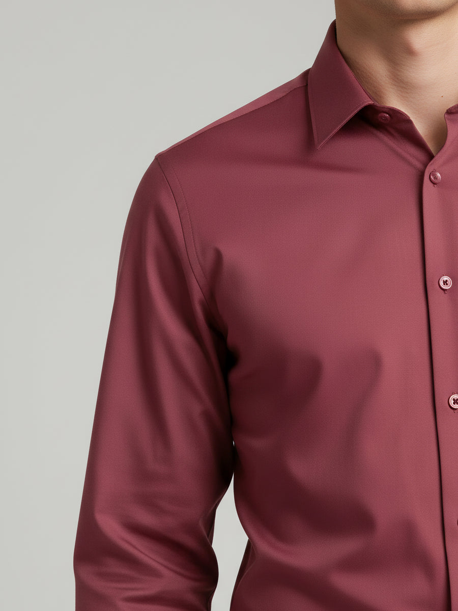 Celio* Men Pink Solid Regular Fit Nylon Shirts