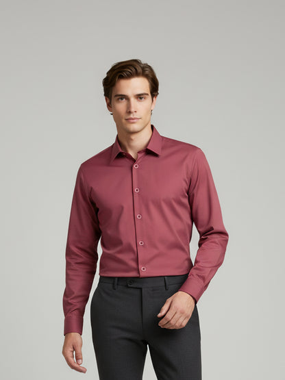 Celio* Men Pink Solid Regular Fit Nylon Shirts