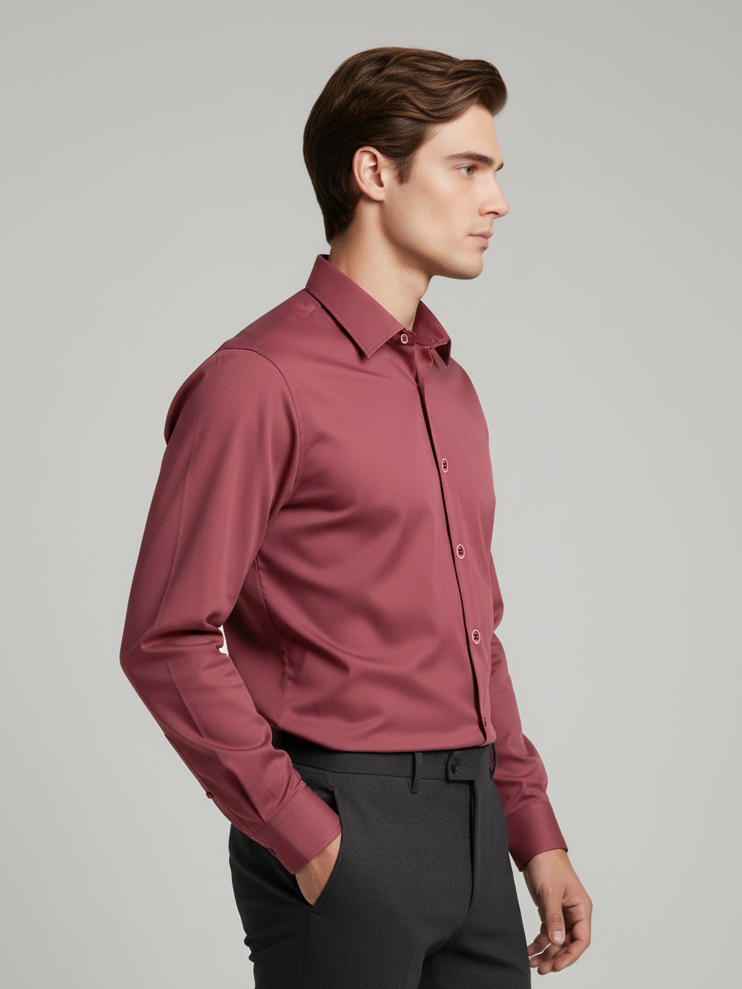 Celio* Men Pink Solid Regular Fit Nylon Shirts