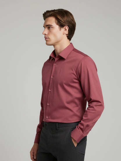 Celio* Men Pink Solid Regular Fit Nylon Shirts