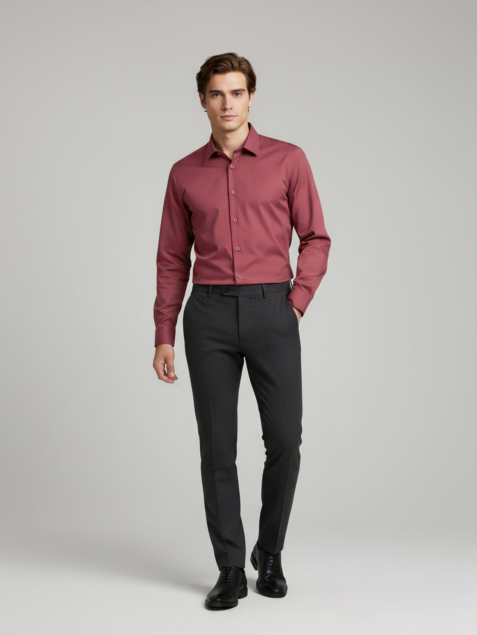 Celio* Men Pink Solid Regular Fit Nylon Shirts