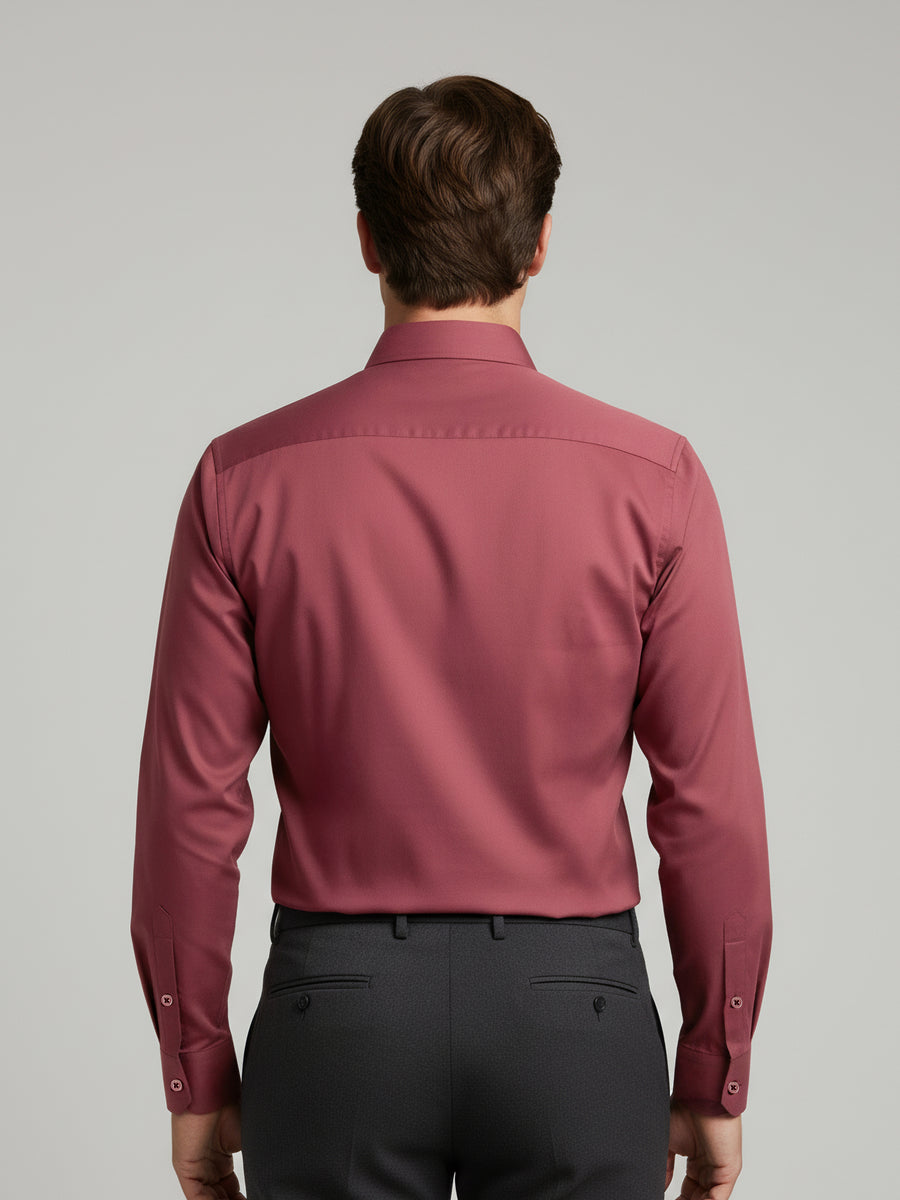 Celio* Men Pink Solid Regular Fit Nylon Shirts