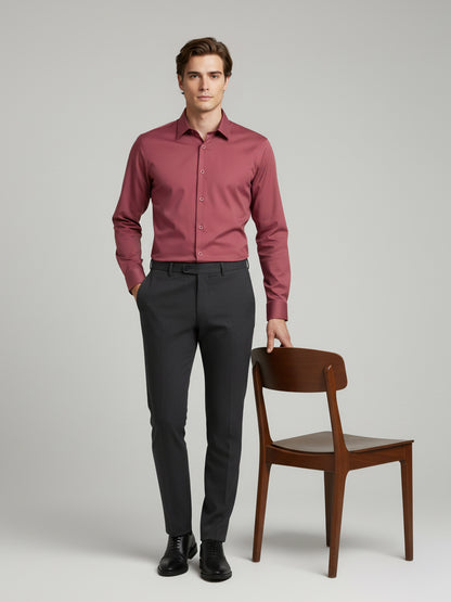 Celio* Men Pink Solid Regular Fit Nylon Shirts