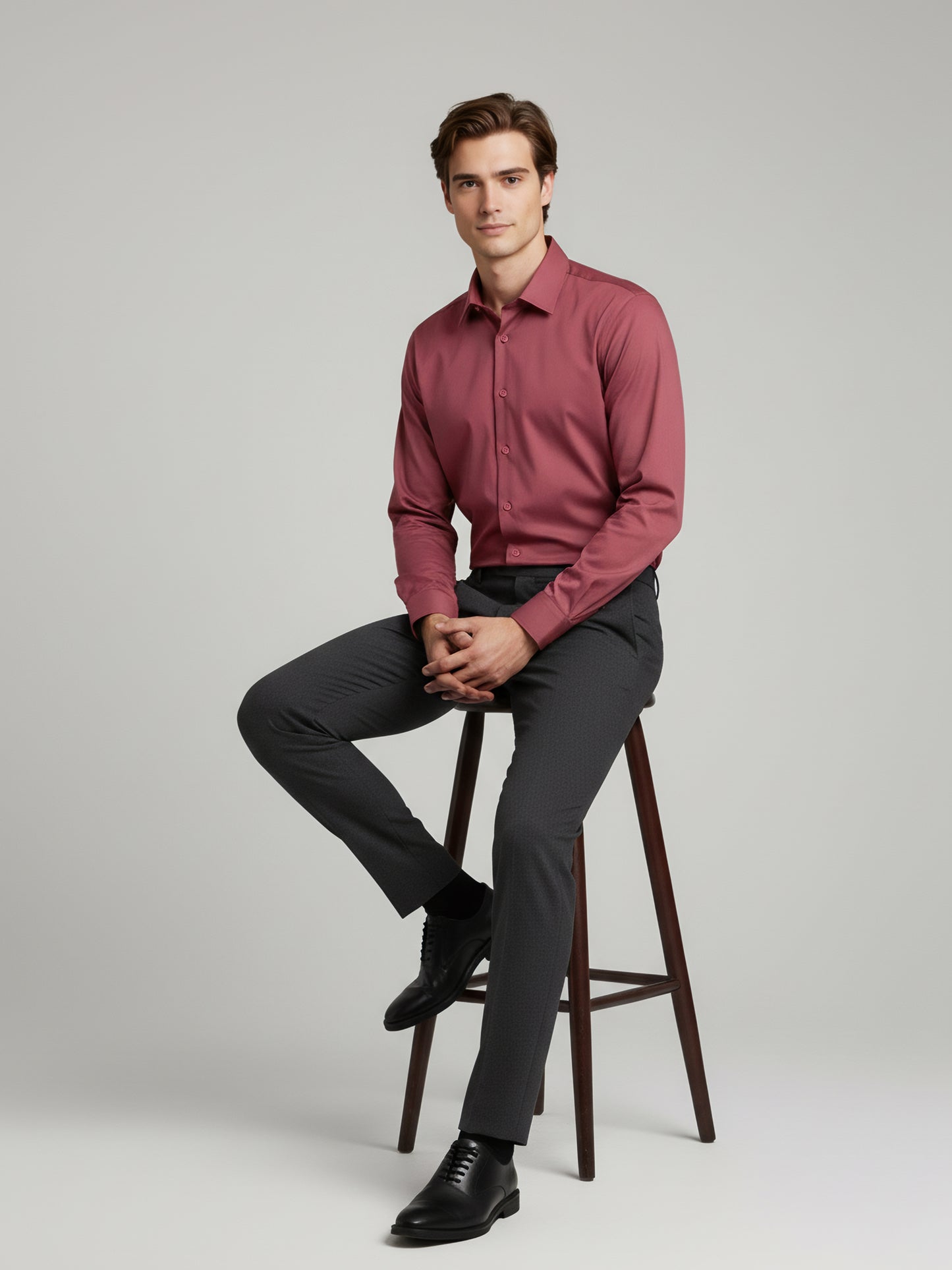 Celio* Men Pink Solid Regular Fit Nylon Shirts