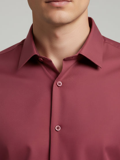 Celio* Men Pink Solid Regular Fit Nylon Shirts