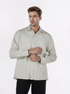 Celio* Men Beige Solid Overshirt Polyester Shirts