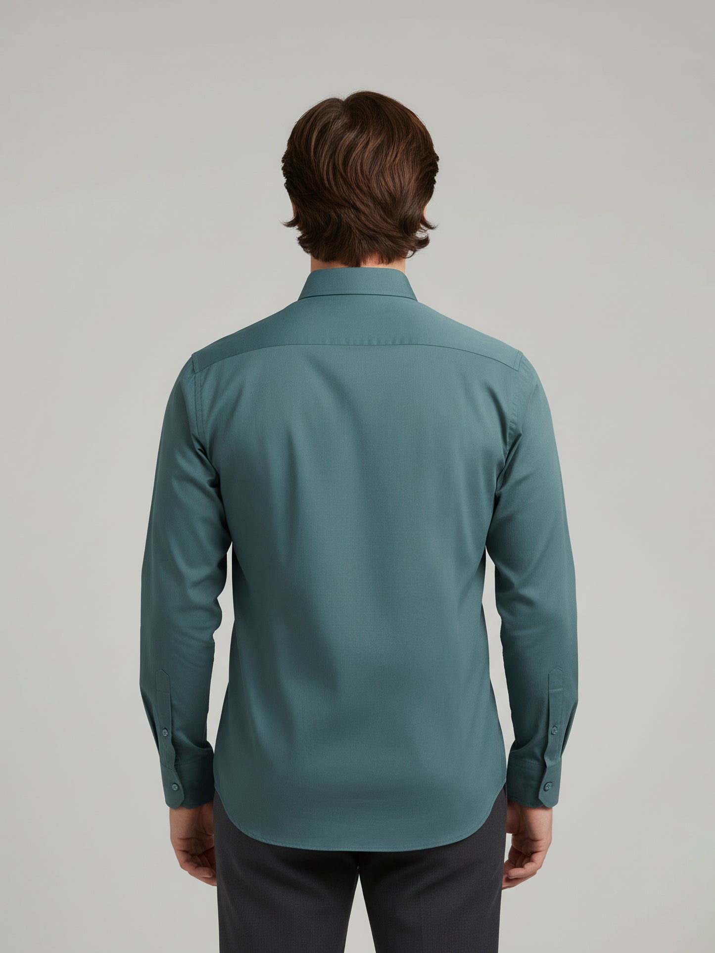 Celio* Men Green Solid Regular Fit Polyester Shirts