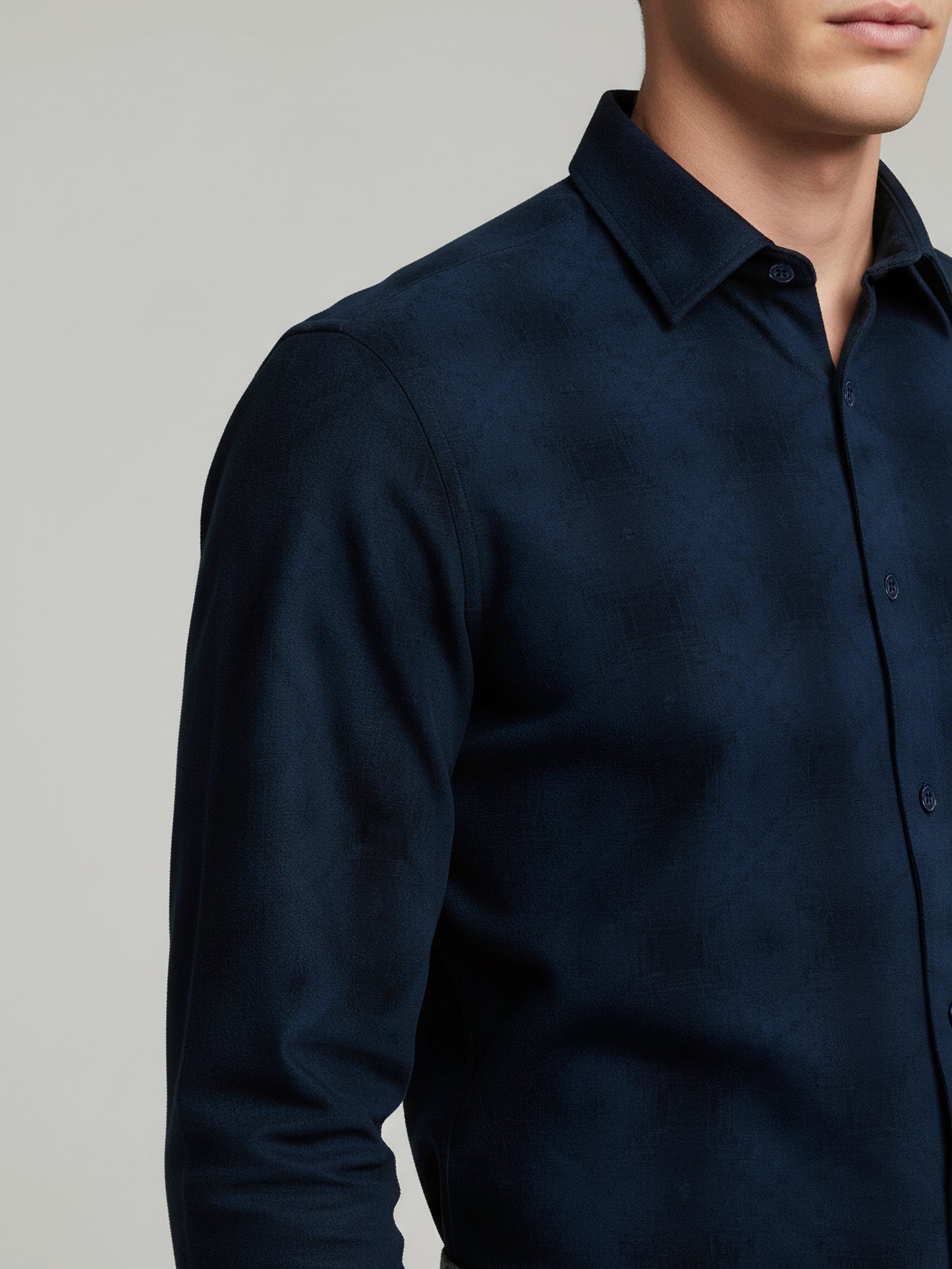 Celio* Men Navy Blue Checked Regular Fit Cotton Shirts