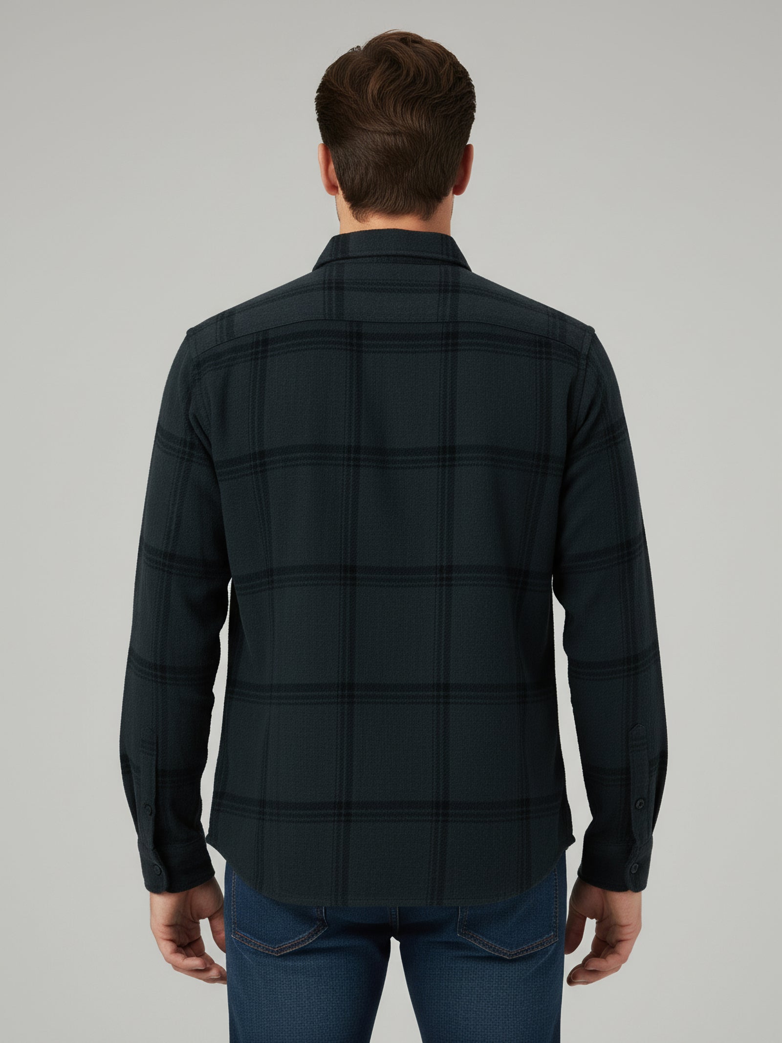 Celio* Men Checked Green Regular Fit Cotton Shirts