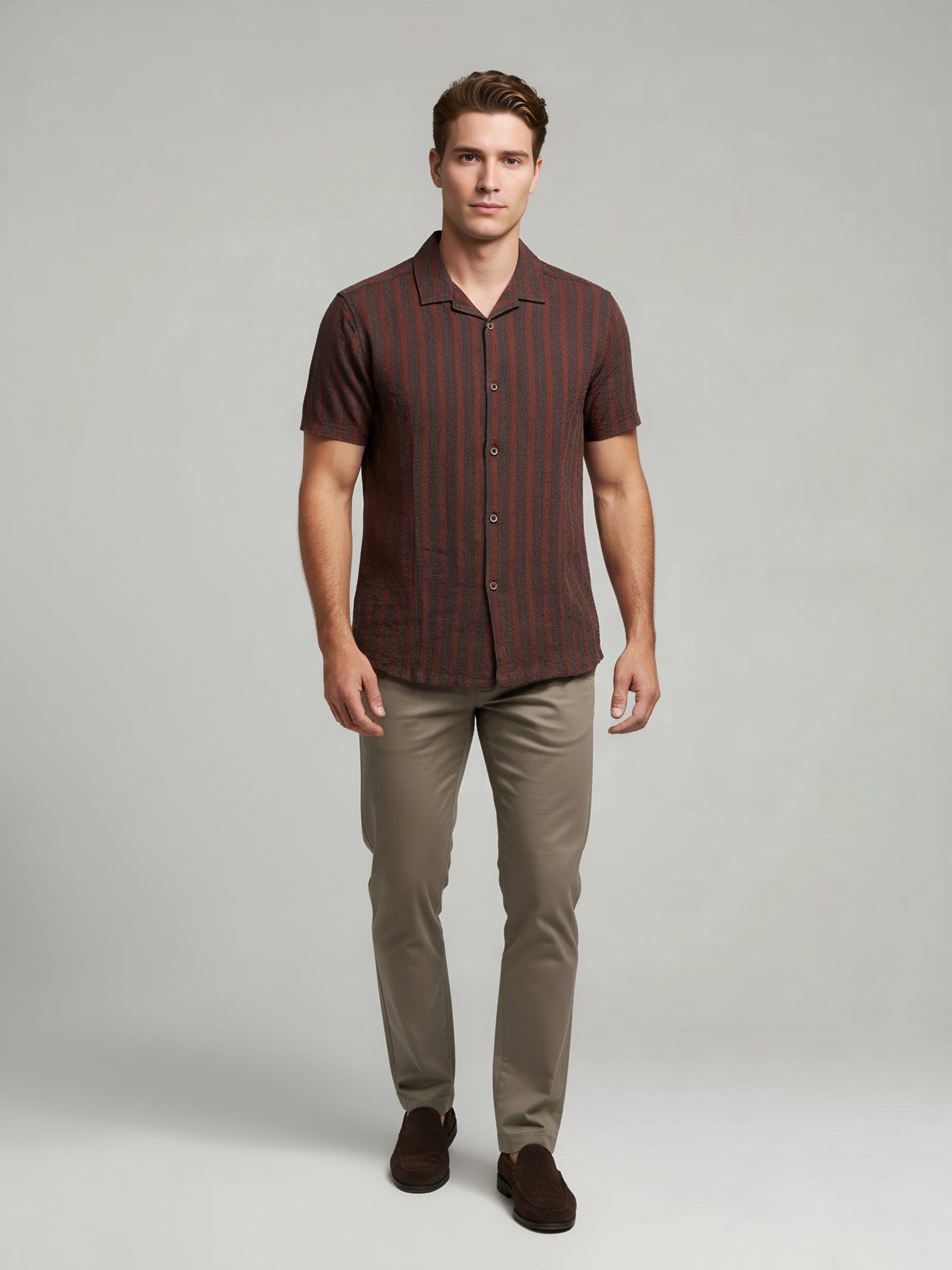 Celio* Striped Multi Men Regular Fit Cotton Shirts