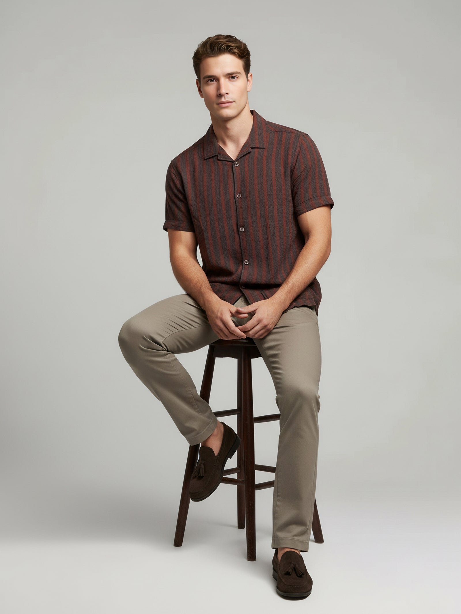 Celio* Striped Multi Men Regular Fit Cotton Shirts