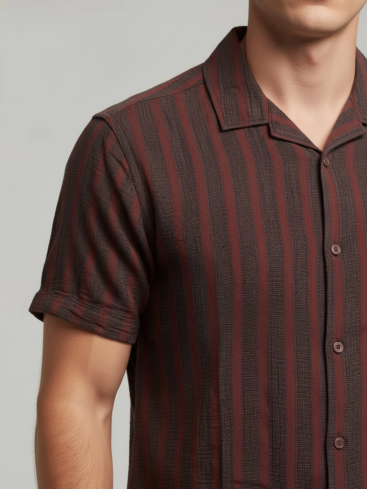 Celio* Men Multi Striped Regular Fit Cotton Shirts