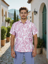 Celio* Men Pink Printed Regular Fit Viscose Shirt