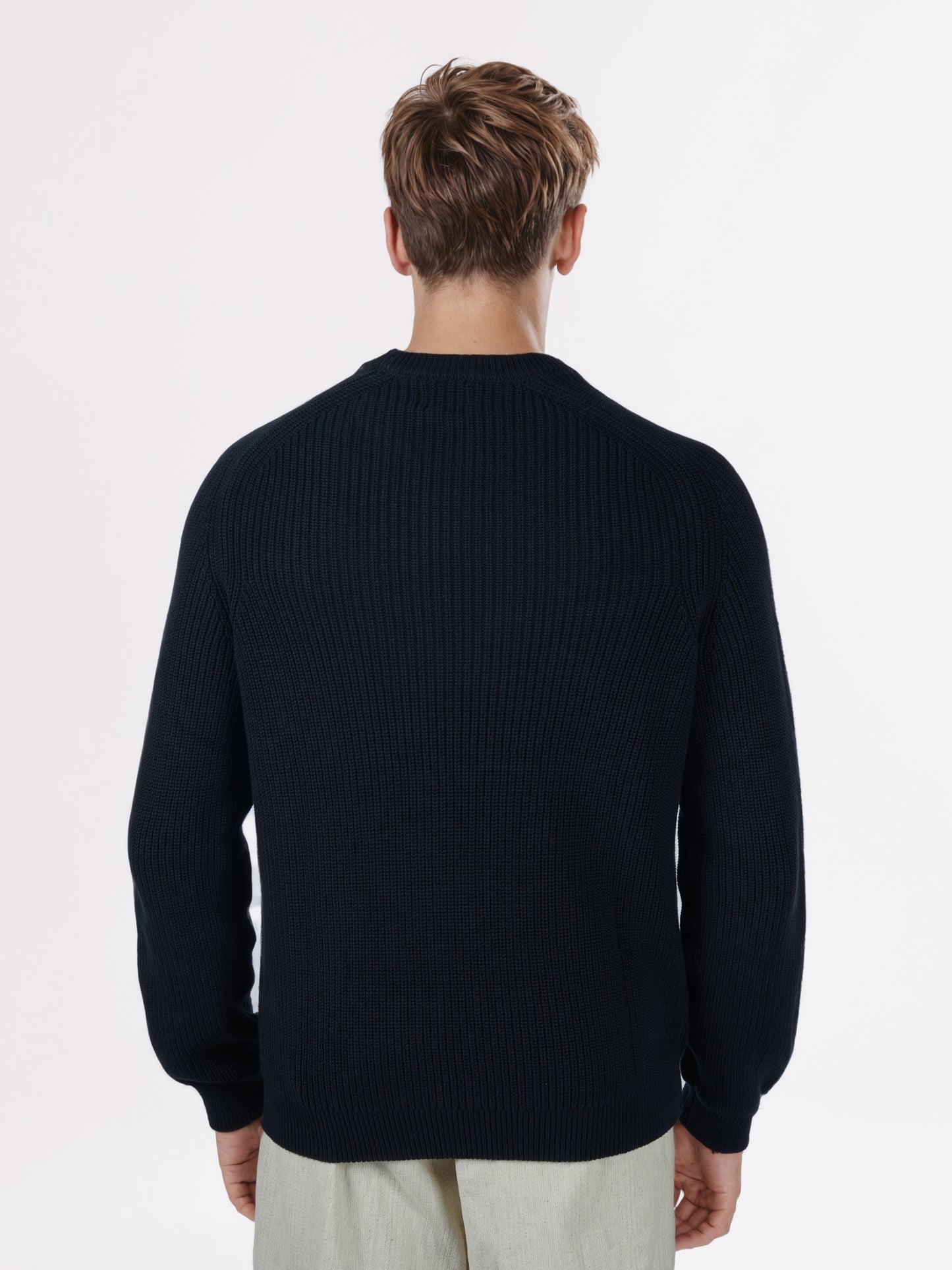 Celio* Men Black Solid Regular Fit Cotton Sweaters