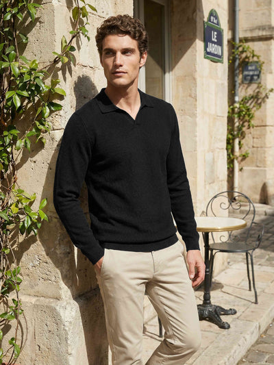 Celio* Men Black Solid Regular Fit Cotton Sweaters