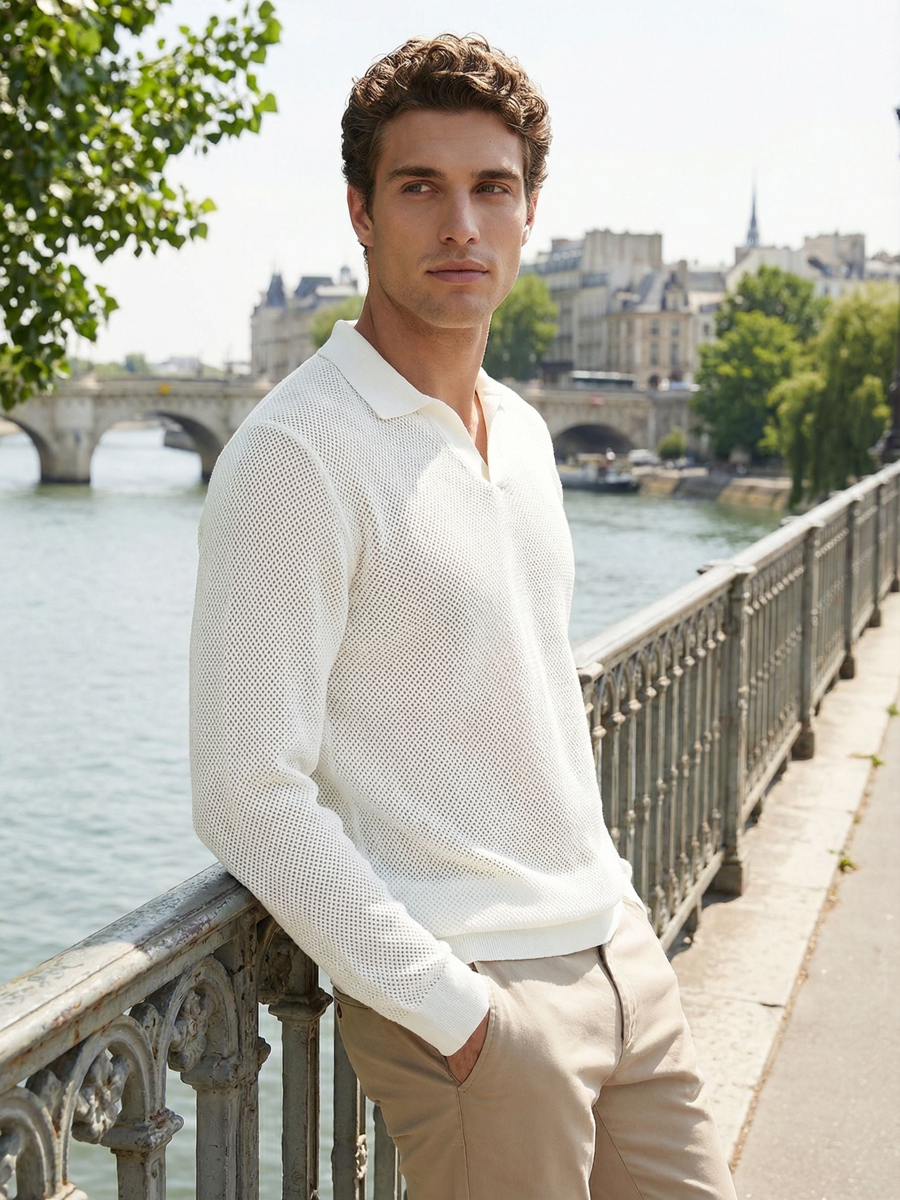 Celio* Men White Solid Regular Fit Cotton Sweaters