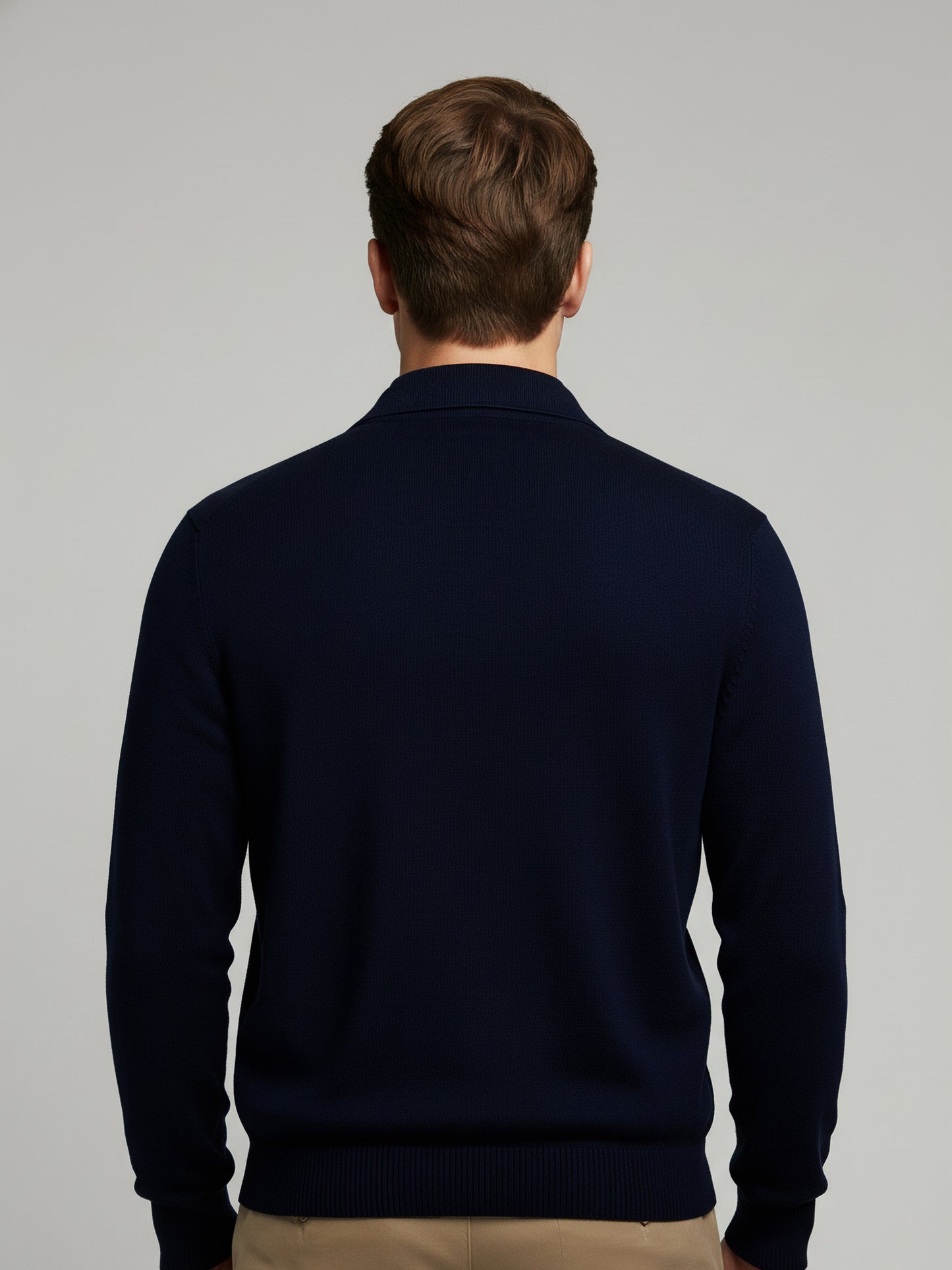 *Celio Men Navy Blue Solid Regular Fit Cotton Sweaters