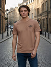 Celio* Men Brown Printed Regular Fit Cotton T-Shirts