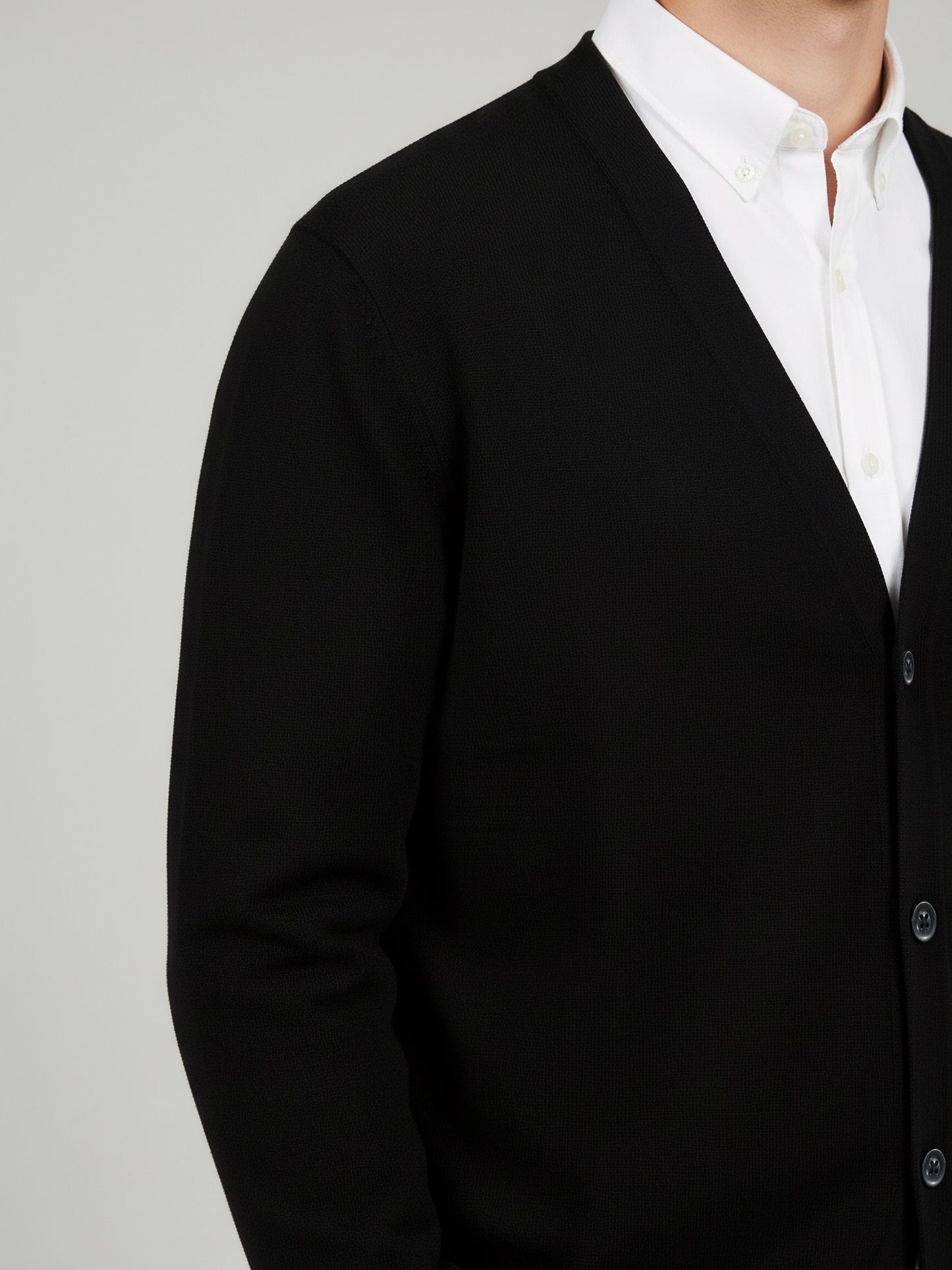 Celio Men Black Solid Regular Fit Cotton Sweaters