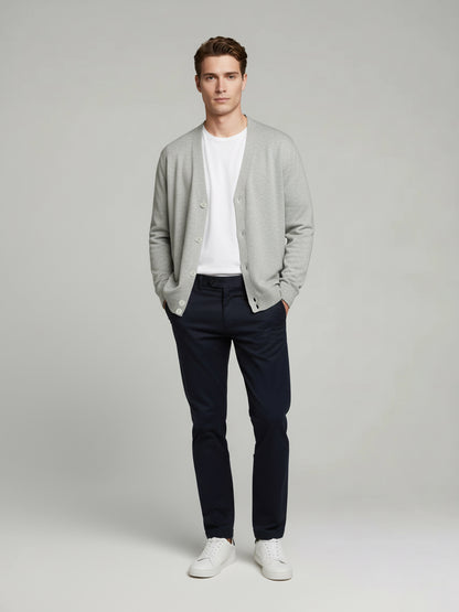 Celio* Men Grey Solid Regular Fit Cotton Sweaters