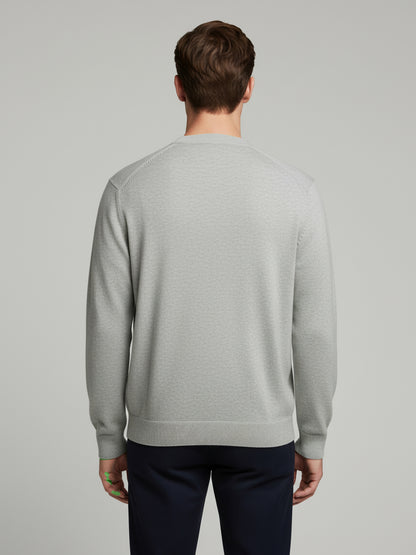 Celio* Men Grey Solid Regular Fit Cotton Sweaters