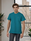 Celio* Men Green Solid Regular Fit Cotton T-Shirts