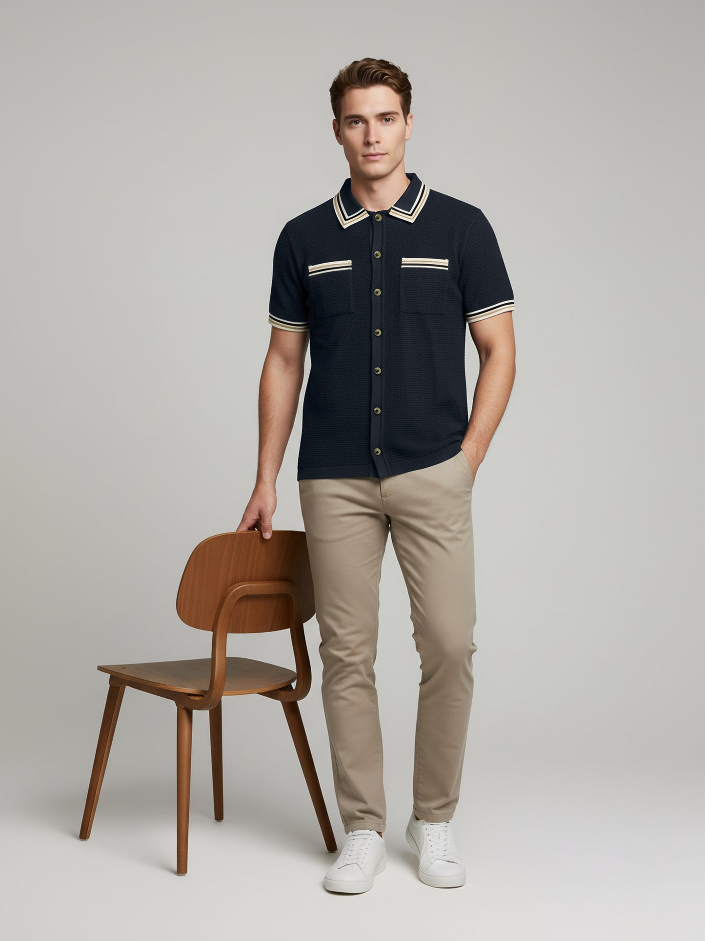 Celio Men Blue Solid Regular Fit Cotton T-Shirts