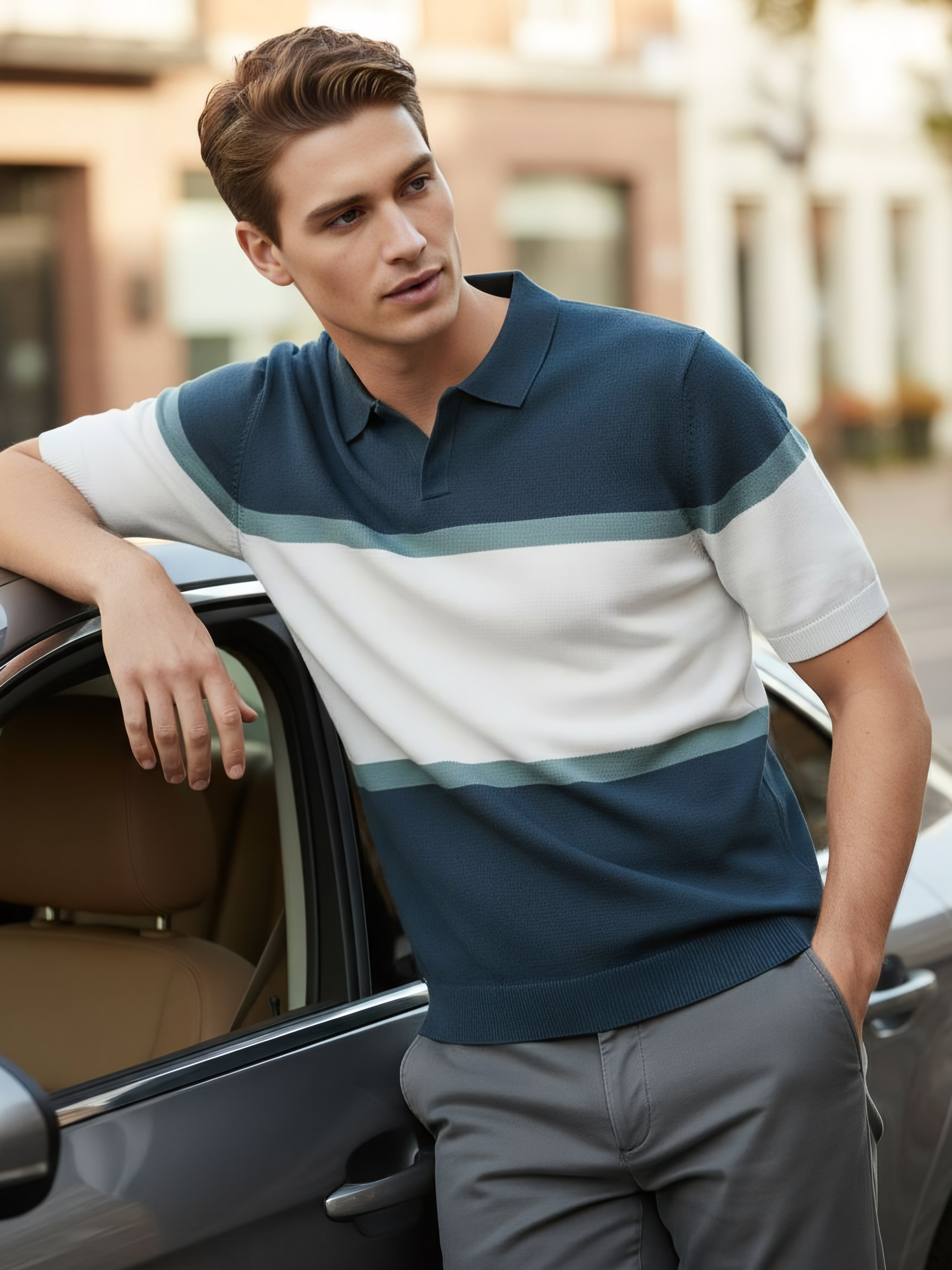 Celio Men Multi Colourblocked Regular Fit Cotton T-Shirts