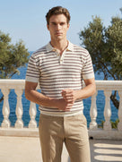 Celio* Off Cotton Striped Regular Fit T-Shirts