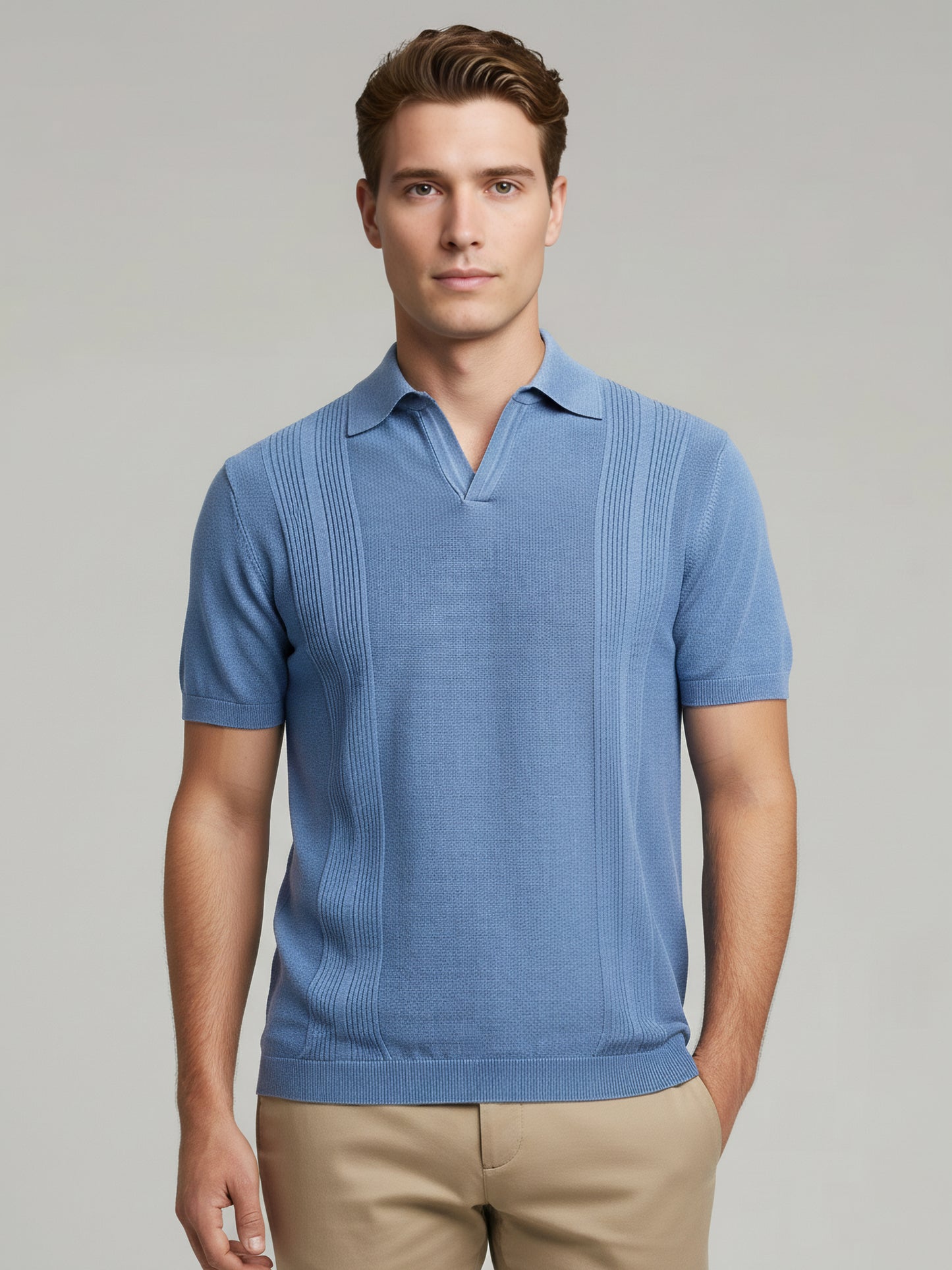 Celio* Men Blue Solid Regular Fit Cotton T-Shirts