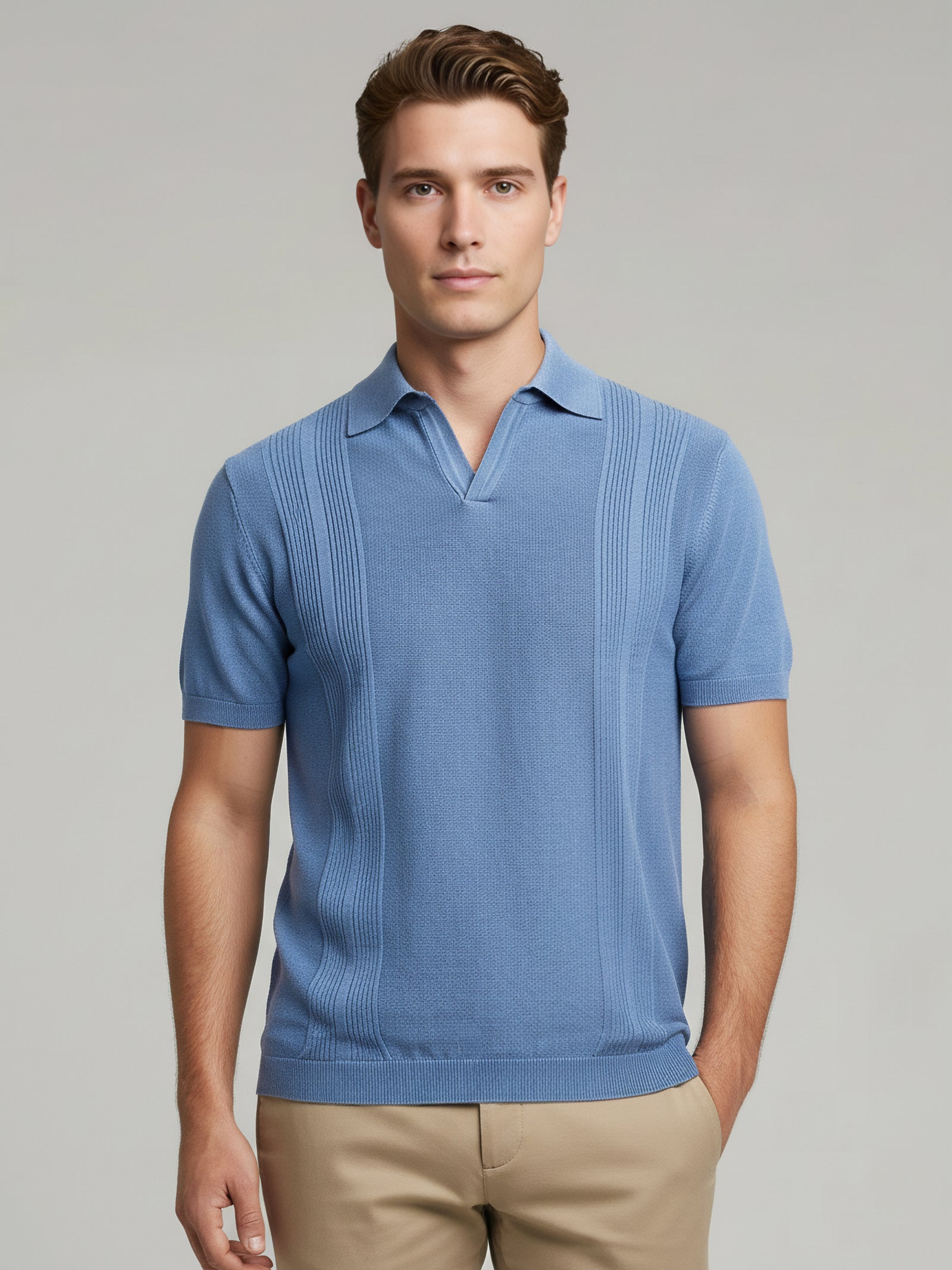 Celio* Blue Regular Fit Men Solid Cotton T-Shirts