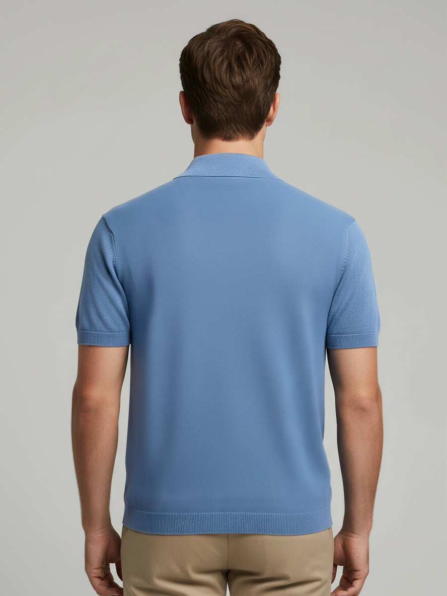 Celio* Blue Regular Fit Men Solid Cotton T-Shirts