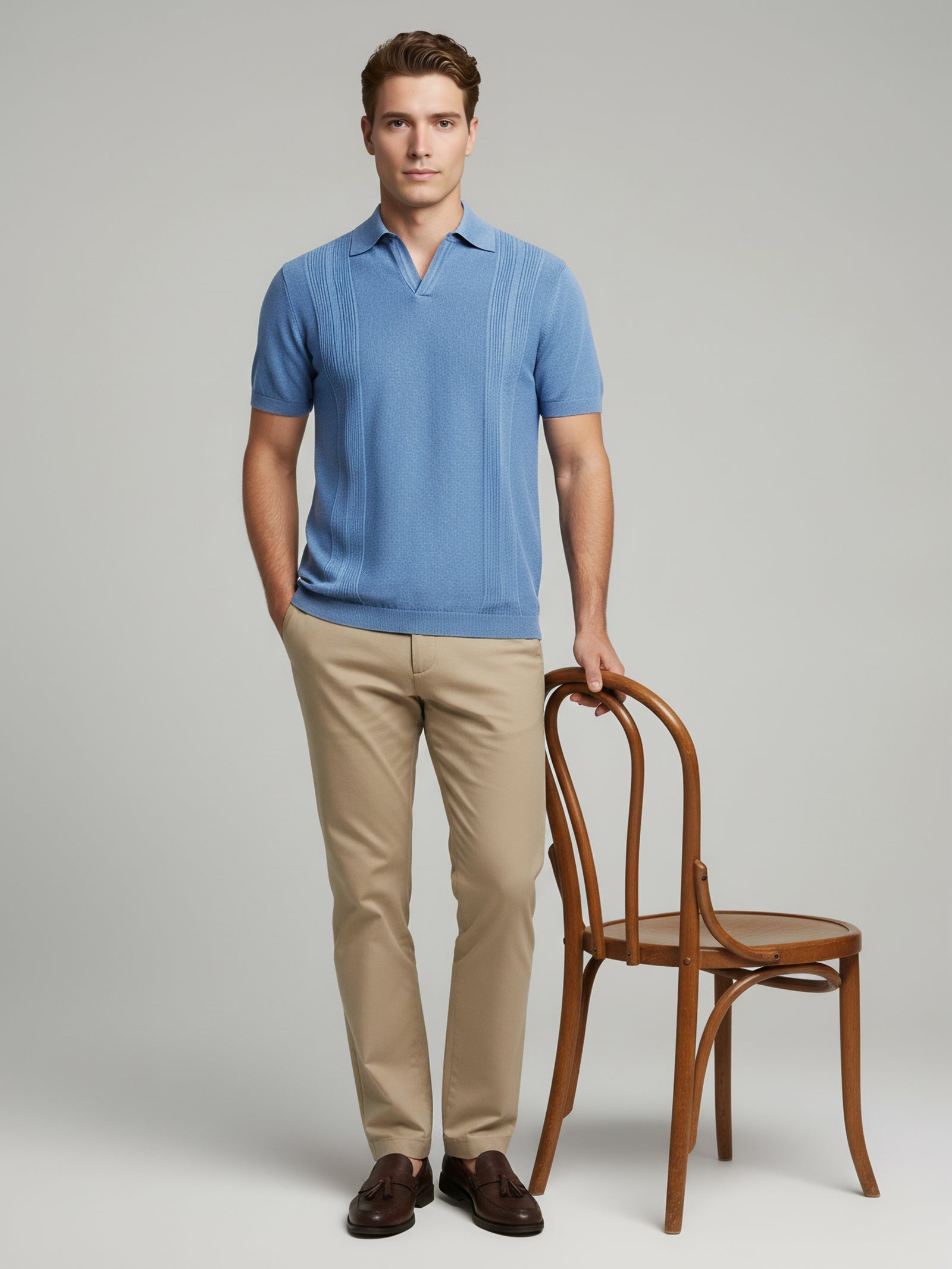 Celio* Blue Regular Fit Men Solid Cotton T-Shirts