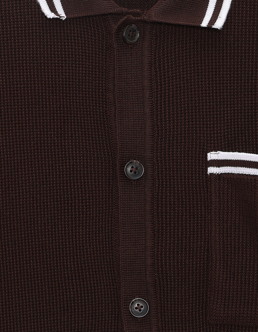 Celio* Regular Fit Men Cotton Solid Brown T-Shirts